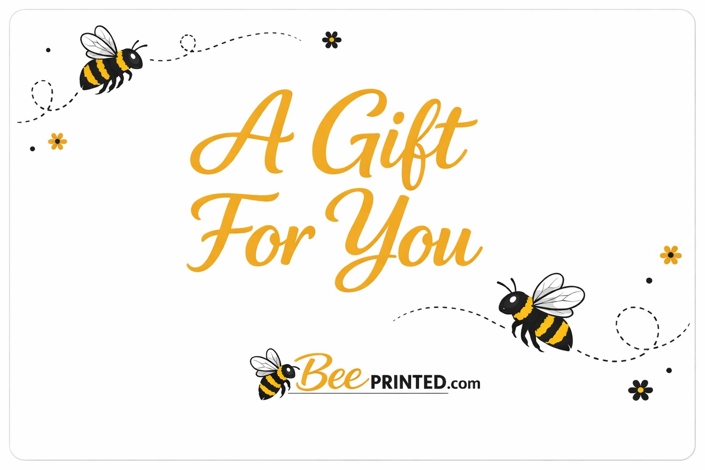 Bee Printed Gift Card